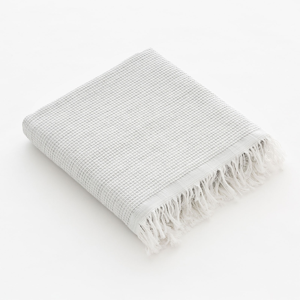 [FOUNIDGRCL] Fouta de playa nido (Gris Claro, 90x180 cm)