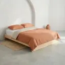 Juego Funda Nórdica Reversible 100% Algodón CARMINA - Teja/Lino