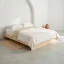 Juego Funda Nórdica Reversible 100% Algodón CLARA - Blanco/Piedra